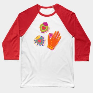 Milagros Del Corazon-White Baseball T-Shirt